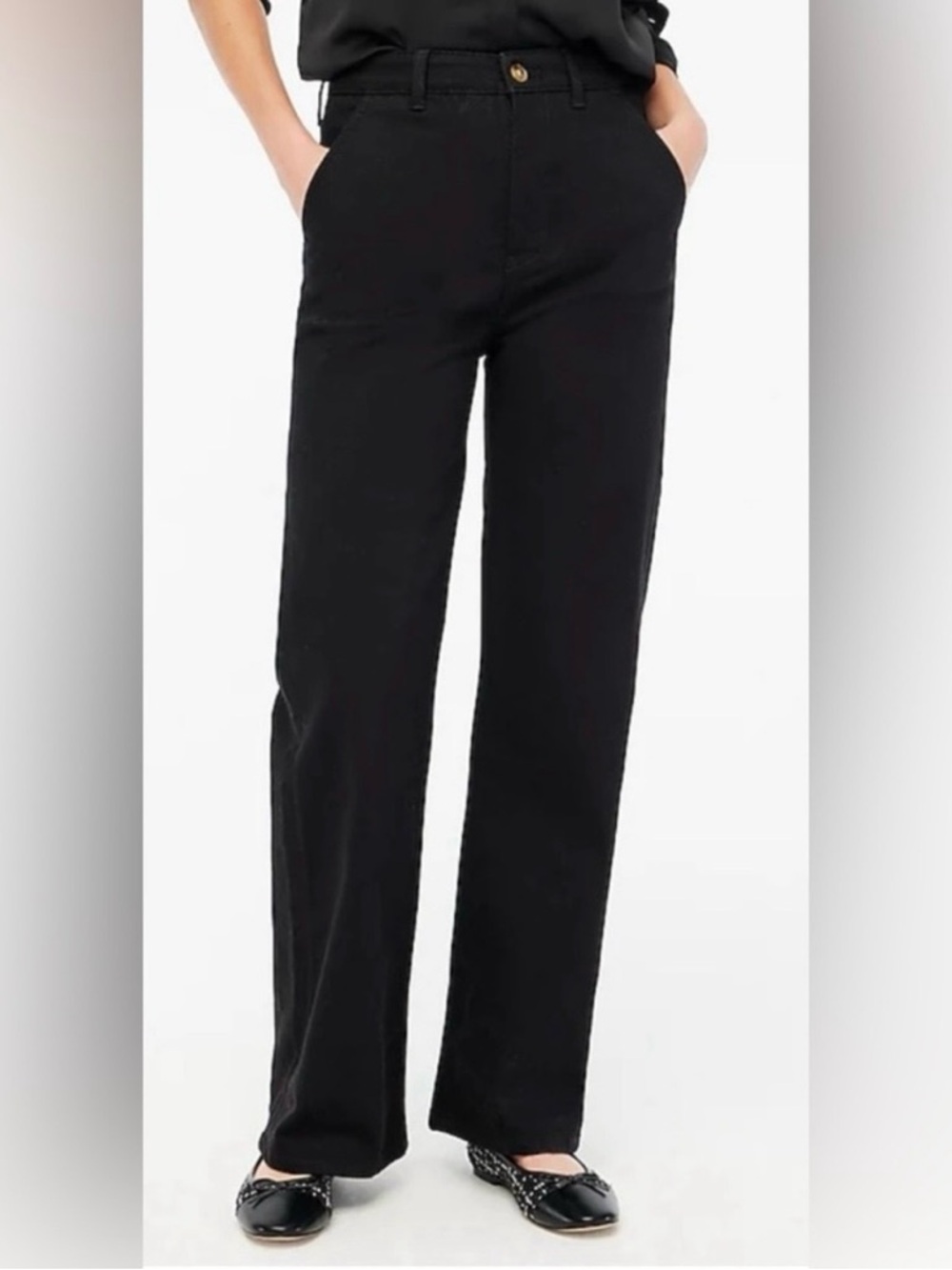 NWT J. Crew High-rise Black Trouser Jean All-day Stretch